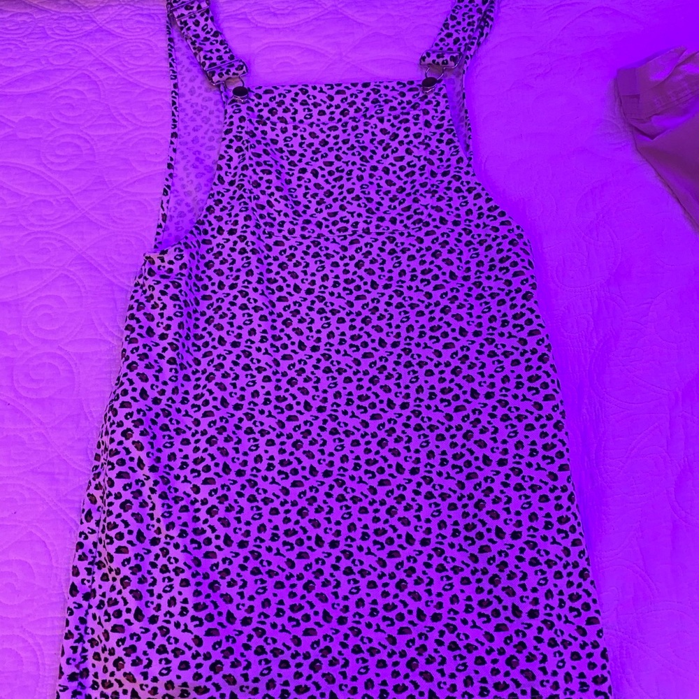 PACSUN CHEETAH PRINT OVERALL DRESS